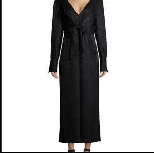 Kate Spade Elegant Black Jumpsuit with Front Tie